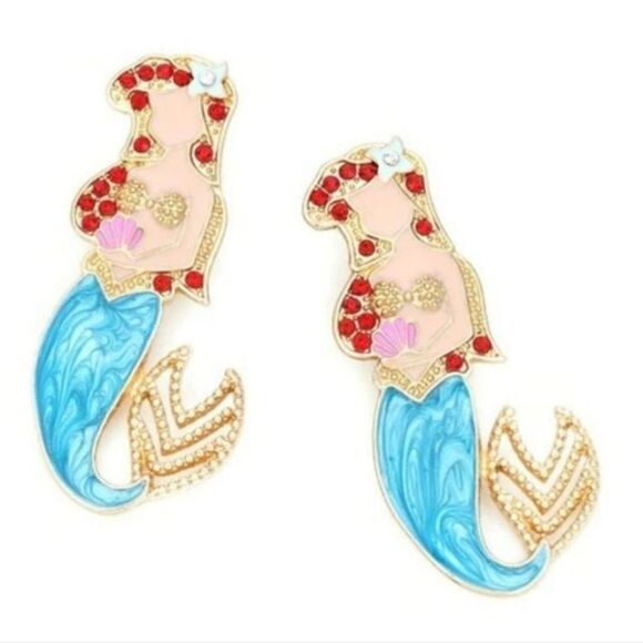 New ARIEL THE LITTLE MERMAID INSPIRED EARRINGS - Picture 1 of 7